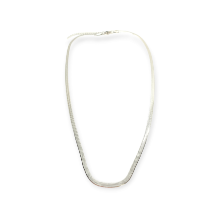 necklace steel silver snake